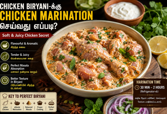 Chicken Biryani – Chicken Marination for Soft & Juicy Chicken